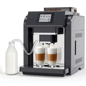 19Bar 콩 컵 사무실 홈 슈퍼 완전 자동 카푸치노 분쇄기 콩 에스프레소 커피 머신