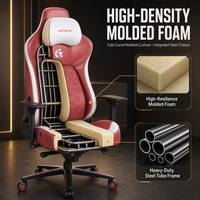 Chaise de jeu ergonomique à dossier haut, OEM ODM personnalisée, accoudoirs 4D, inclinaison à 3 positions, mousse moulée, chaise de bureau pour ordinateur