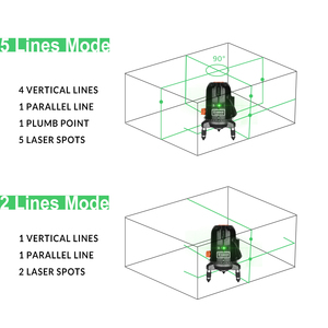 DEKO LL58G SET2 5 Dòng 6 Điểm <span class=keywords><strong>Laser</strong></span> Xanh Tự Cân Bằng Ngang & Dọc 360 Độ Nghiêng <span class=keywords><strong>Laser</strong></span> - Product Image 5