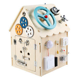 Juguete Montessori, Tablero de Actividades, Casa de Madera para Niños, Tablero de Actividades Montessori, Juguete de Aprendizaje de Habilidades para la Vida, Regalo - Product Image 4