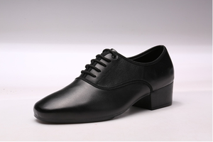 Zapatos de jazz de piel de vaca para hombre, calzado moderno de salsa de acero alto, zapatos de baile latino de 4,5 cm, zapatos de baile de comunicación - Product Image 4