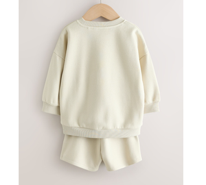 Completo primaverile da bambino a 2 pezzi con stampa <span class=keywords><strong>Smile</strong></span>, felpa e pantaloncini, <span class=keywords><strong>abbigliamento</strong></span> casual per bambini - Product Image 6