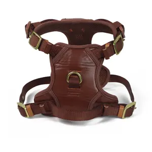Arnés de Cuero para Perro Personalizado al por Mayor, Accesorios para Mascotas, Ajustable, de Lujo, Resistente, para Perros Pequeños, Medianos y Grandes - Product Image 1