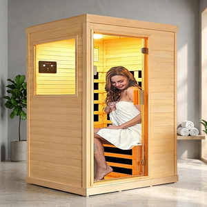 Sauna de Infrarrojos Lejanos para el Hogar, Sauna de Madera de Hemlock Canadiense de 1200W para Interiores - Product Image 3