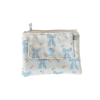 BESTELLA petite carte sac pochette fermeture éclair porte-monnaie carte d'identité double couche carte bancaire Logo personnalisé cadeau