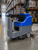 Autolaveuse industrielle autoportée WL-860, largeur de nettoyage 860 mm, capacité de nettoyage 6000 m²/h, double brosse, lavage, frottement et séchage des sols, batterie 24V 200Ah