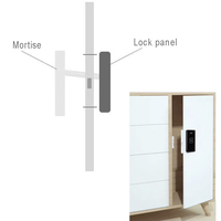 Serrure électronique sécurisée à code, en alliage AL-Mg, dorée/argentée/noire, pour casier, maison, appartement, bureau, salle de sport - Serrure contrôlée par l'application TTLOCK