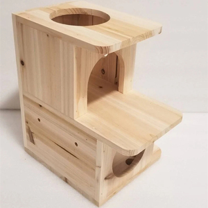 บ้านไม้2ชั้นสำหรับหนูแฮมสเตอร์ชินชิล่าบ้าน <span class=keywords><strong>Degu</strong></span> - Product Image 2