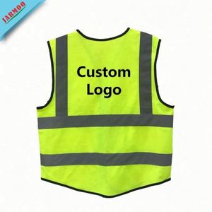 High Visibility Multi-Pocket Safety Vest Mesh Cloth <b>Fluorescent</b> Motorcycle <b>Clothing</b> Outdoor Reflective Vest Safety - Product Image 3