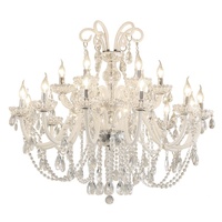 Lustre en cristal européen blanc K9, luminaire suspendu en forme de bougie pour villa, salon, hall d'hôtel, décoration de salle de mariage