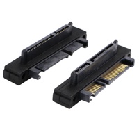 Adaptador SATA SATA22P Macho a Hembra de 90 Grados con Orificio para Montaje, Aislamiento de ABS y PVC, Conductor de Cobre para Uso Electrónico