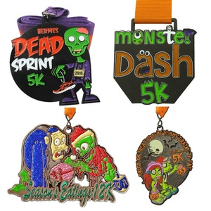 Medallas Deportivas de Metal Antiguas Modernas al por Mayor de Fábrica, Medallas Personalizadas para Maratón, Carrera, Caminata, Halloween - Product Image 2