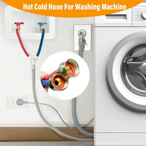 Tuyau d'alimentation en eau universel renforcé de fibres haute résistance, personnalisé, en caoutchouc, pour lave-linge et sèche-linge - Product Image 2