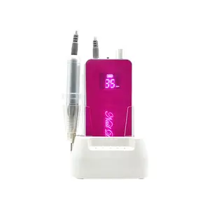 iBelieve Popular Professional 35000 rpm Vibration Green Blue Pink Rechargeable Nail Drill Machine Private Label