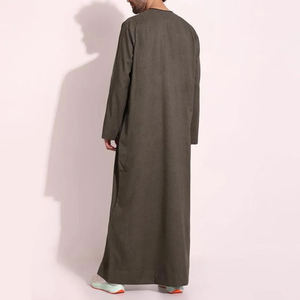 Túnica Tradicional Bordada de Alta Calidad para Hombre, Diseño Personalizado, Ropa Islámica Informal de Poliéster, Larga hasta el Suelo, Manga Larga - Product Image 6