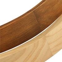 Marco de madera de tamaño personalizado de forma redonda hecha de madera de pino para piezas de reloj