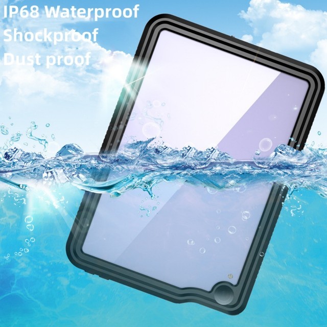360 Full Body Tablet Transparent Case With Stand Waterproof Shockproof Case for Ipad 9th 10.2 Inch