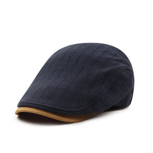 2024 Autumn Winter New Arrival British Vintage Beret Men Flat Top Ivy Caps Two Tone Color Contrast Retro <strong>Painter</strong> Ivy Hats - Product Image 6