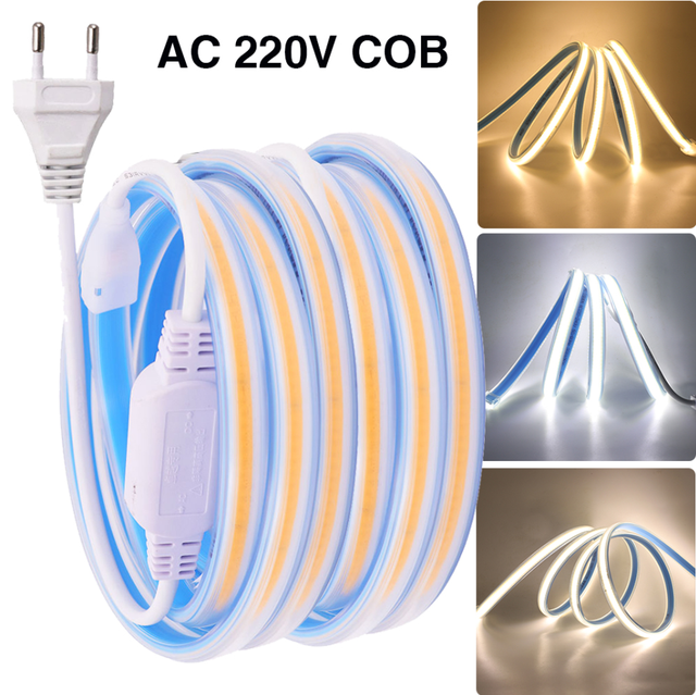 Professional Best 280leds / Meter 12v 24v 220v Rgbw Cob Light Strip Wholesale High Quality In-stock Cob Led Strip