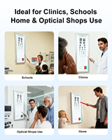 Tabla de Prueba Visual Digital Multifuncional con Opciones de Gráficos, Tabla de Agudeza Visual LED para Pruebas de Visión a Distancia WB-1112F