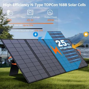 Panel Solar Plegable ETFE de 400W, 36V, 25% de Alta Eficiencia, IP67 Impermeable, Salida MC4, Cargador Portátil para Estación de Energía, RV y Camping - Product Image 2
