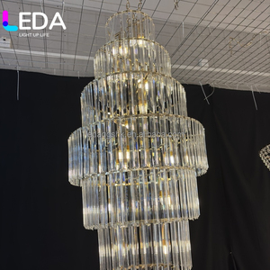 Lámparas LEDA de acrílico de 60*140 cm, lámparas de techo, candelabros para bodas y eventos. - Product Image 6