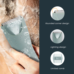 Rasoio Elettrico Professionale Pritech per Uomo, Ricaricabile, Lavabile, con Lama in Ceramica per Peli Pubici e del Corpo - Product Image 3