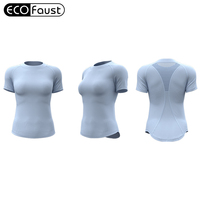 T-shirts de sport compressifs pour femmes, coupe ajustée, col en V, légers, respirants, écologiques, avec logo fitness, design chinois, Dryfit