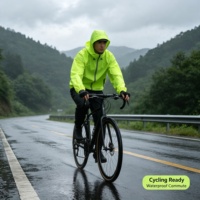 Ensemble imperméable ultra-fin pour homme et femme, pantalon et veste de moto, randonnée en plein air, imperméable et respirant