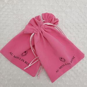 Custom Printed Luxury Drawstring Perfume Pen Watch Jewelry Gift Makeup Velvet <b>Pouch</b> Bag for Jewelry - Product Image 1