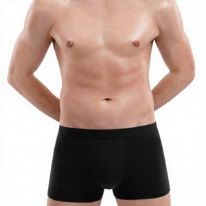 Men's 4-Piece Breathable Spandex Boxer Briefs Mid-Rise Solid Pattern Comfortable Sports Underwear with Knitted Fabric - Product Image 2
