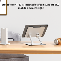 Support de téléphone portable réglable en alliage d'aluminium et silicone, support de tablette flexible pour iPhone 14/13/12 Pro Max