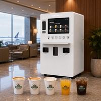 Distributeur automatique de café avec système de glace, boissons fraîches au thé, au café et aux jus