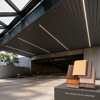 Système de plafond en bande d'aluminium résistant au sel, plafond métallique linéaire pour bâtiment en bord de mer, projet extérieur