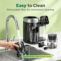 Automatische slowjuicer, sapcentrifuge, sinaasappelpers, groente- en fruitpers, koudgeperste slowjuicer