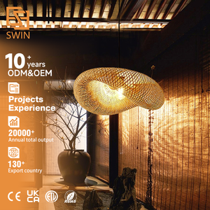 Personnaliser Lampes suspendues de cuisine en <span class=keywords><strong>rotin</strong></span> fait <span class=keywords><strong>à</strong></span> la main en <span class=keywords><strong>osier</strong></span> de bambou naturel au design moderne - Product Image 1