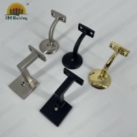 Accessoires de rampe d'escalier en alliage de zinc finition nickel satiné moderne de 3 pouces, avec main courante et supports muraux pour balustrade