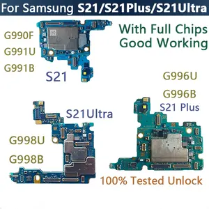 การเปลี่ยนมาเธอร์บอร์ดปลดล็อกของแท้พร้อมชิปเต็มรูปแบบสำหรับซัมซุง S21 S22บวก S23อัลตร้า128GB เมนบอร์ด256GB