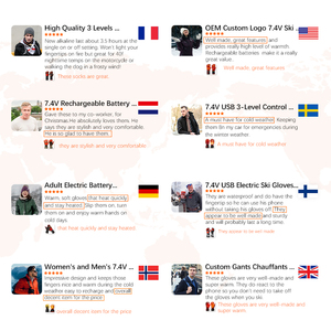 Guanti Riscaldati Elettrici Invernali ODM OEM US CA 7.4V Power Bank per Sci e Ciclismo in Vendita - Product Image 6