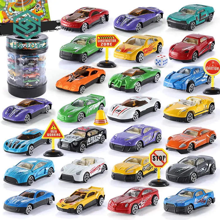 HS TOY Competitive Price 1 64 Scale Custom Wheels Mini Metal Small Toys Diecast Alloy Car Model With 25PCS