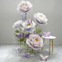 Vrijstaand Bloemenontwerp Decoratie Droompodiumdecoratie Gigantische Gradiënt Pioen