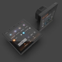 Panneau de commande intelligent KNX européen de 4 pouces, style rétro, étanche, avec design coulissant, compatible PC, prend en charge le capteur de proximité de 50 cm, directement de l'usine