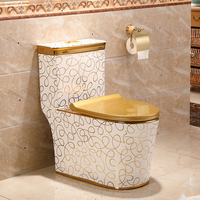 Usine en gros galvanisé or toilette ménage salle de bain en céramique toilette de haute qualité