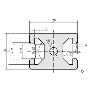 1520 Marco de automatización de perfil de aluminio industrial 1520 Aleación de aluminio en forma de I - Product Image 3