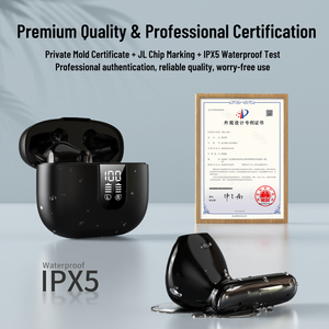 Écouteurs TWS Traducteur IA 145 Langues BT V5.4 Réduction de Bruit ENC Semi intra-auriculaires Hi-Fi Driver 13mm Étanche IPX5 LED - Product Image 4