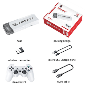 Console de jeu portable <span class=keywords><strong>M2</strong></span> 4K avec manette sans fil 2,4 GHz, prise EU, mémoire 64 Go, 5000-10000 jeux, style rétro, console de jeu TV - Product Image 2
