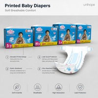 Serviettes de couchage imprimées Unihope pour bébés, respirantes, douces, non tissées, à motif floral, OEM ODM, vente en gros en vrac