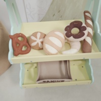 Juego de juguete de cesta de pan para juego de simulación, 6 uds., comida de panadería de simulación para niños, juego de rol de cocina, juguetes educativos para niños pequeños