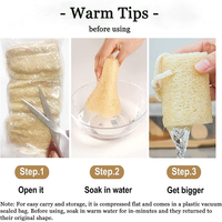 Éponge de douche en luffa naturelle Éponge de luffa biologique multifonctionnelle pour le nettoyage de la vaisselle ou le bain exfoliant