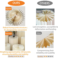 Supports cylindriques pour fête, supports de piédestal cylindriques pliables, présentoir pour mariage, support de piédestal pour gâteau, cylindre rond blanc